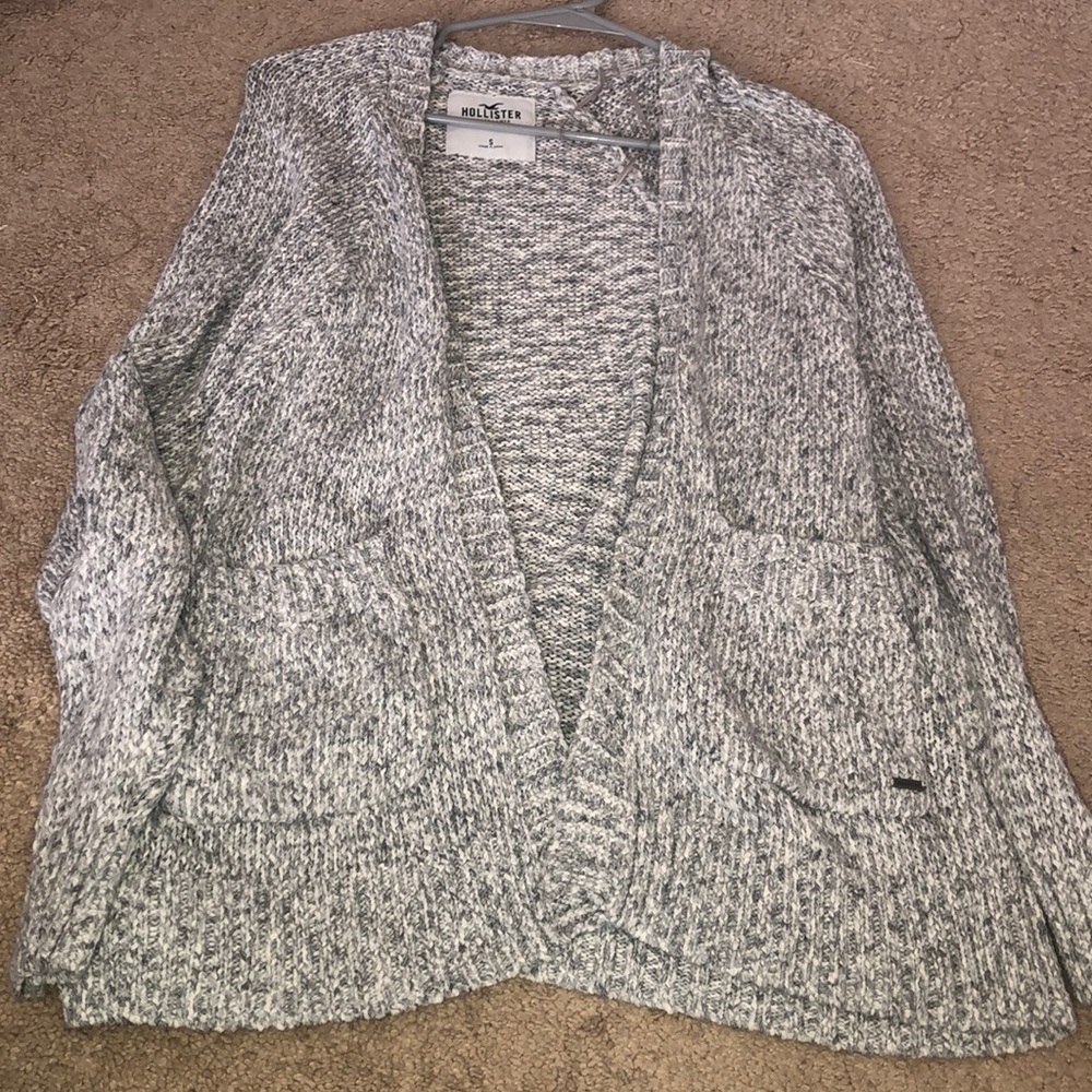 Hollister Oversized Light Gray Cardigan